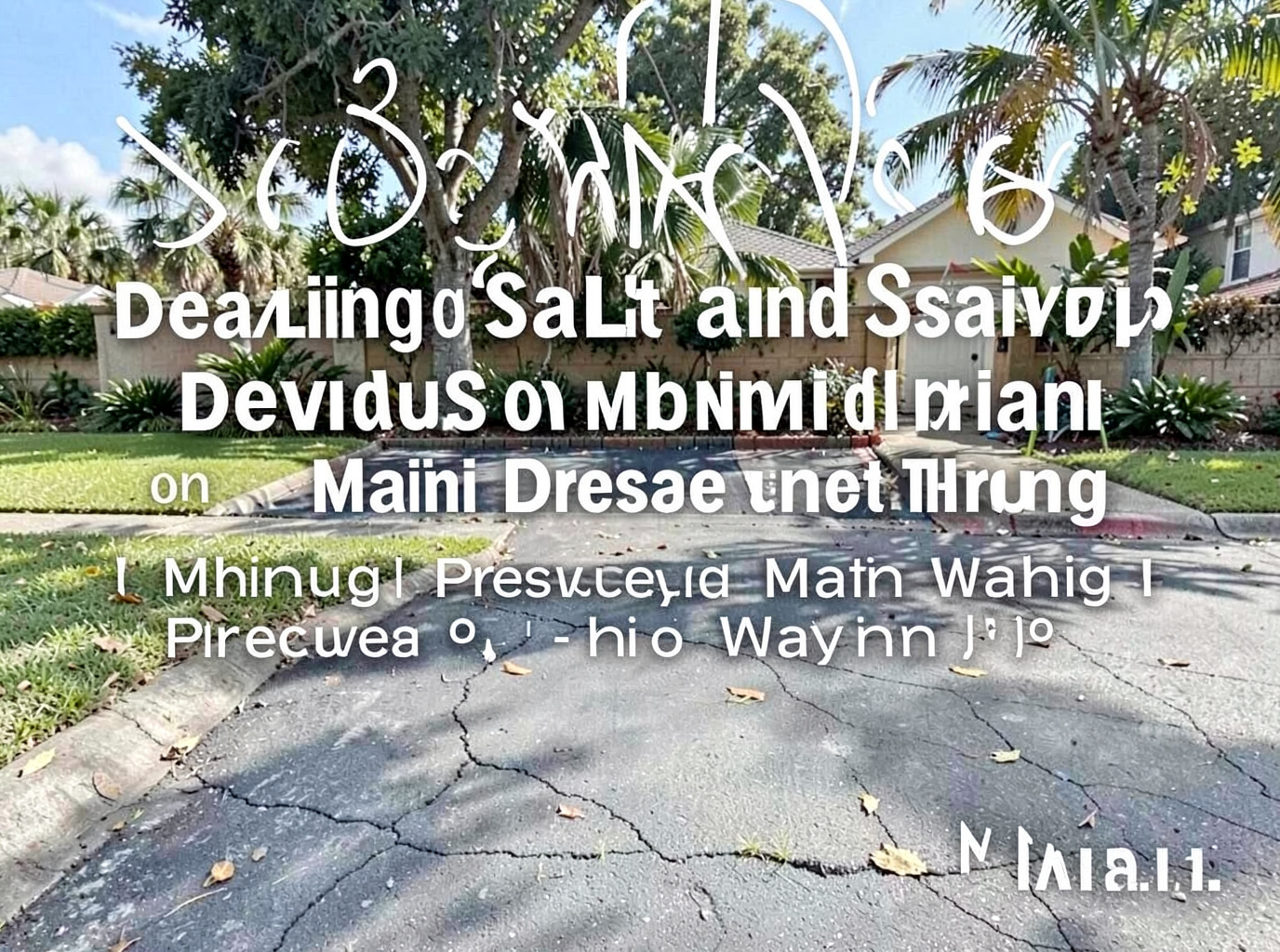 Dealing with Salt and Sand Buildup on Miami Driveways Through Pressure Washing